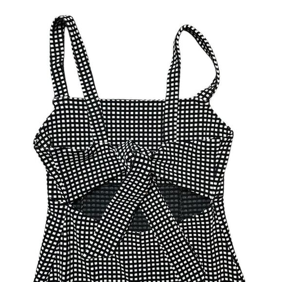 FREE PEOPLE Bardot Mini Dress Black White Size Medium - Picture 8 of 10